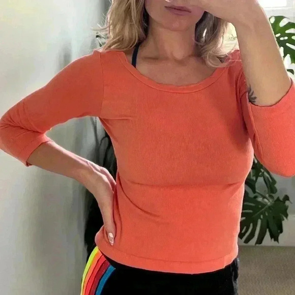 Anthropologie long sleeve ribbed top size medium - Picture 5 of 5